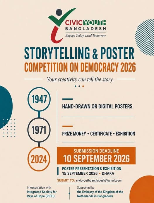 Storytelling and Poster Competition on Democracy 2026 official poster