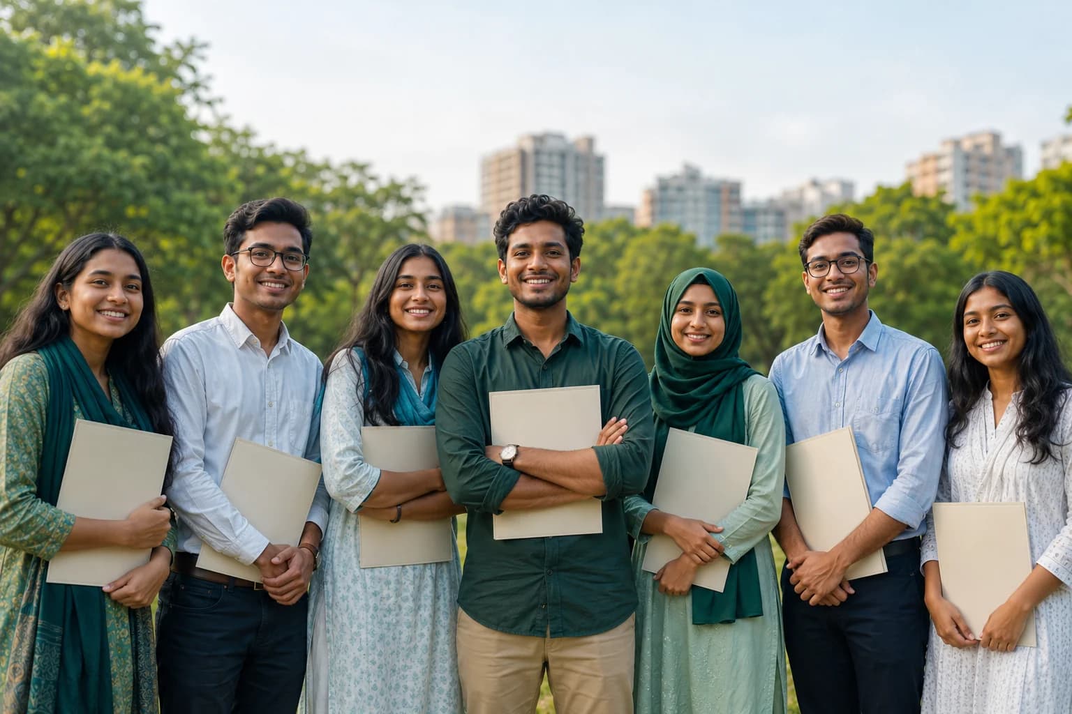 Youth fellowship group participating in civic leadership programs